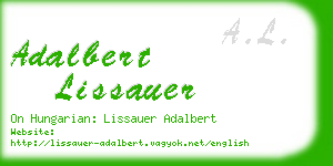 adalbert lissauer business card